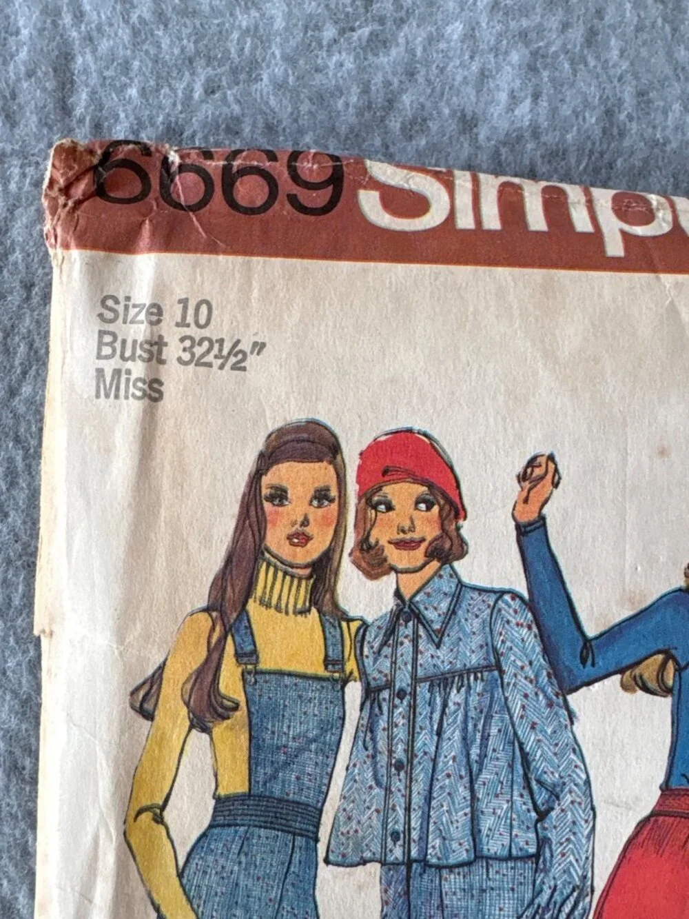 Simplicity 6669 Sewing Pattern Jacket Wide-Leg Pant Detachable Bib Size 10 Uncut
